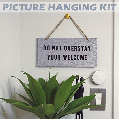 Zhengmy 40 Pcs Double Headed Picture Hangers Nails 4 Size, Gold - color: Gold