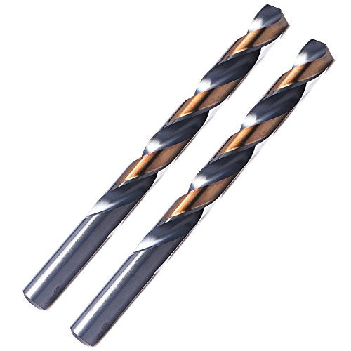 2PCS, 29/64", Black and Gold Twist Drill Bits - size: 29/64 inch