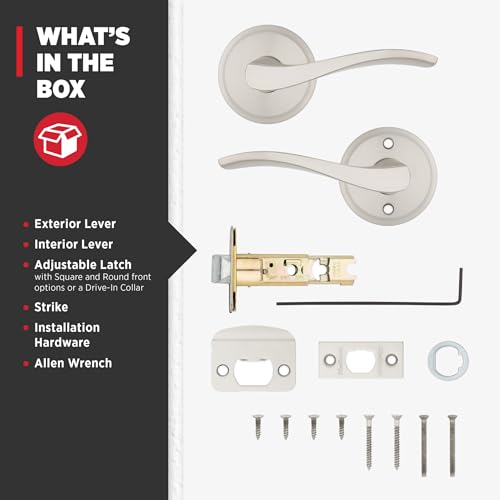 Kwikset 720SEL-15 Sedona Lever Passage Door Lock with 6AL Latch and RCS Strike Satin Nickel Finish - color: Satin Nickel, size: Passage