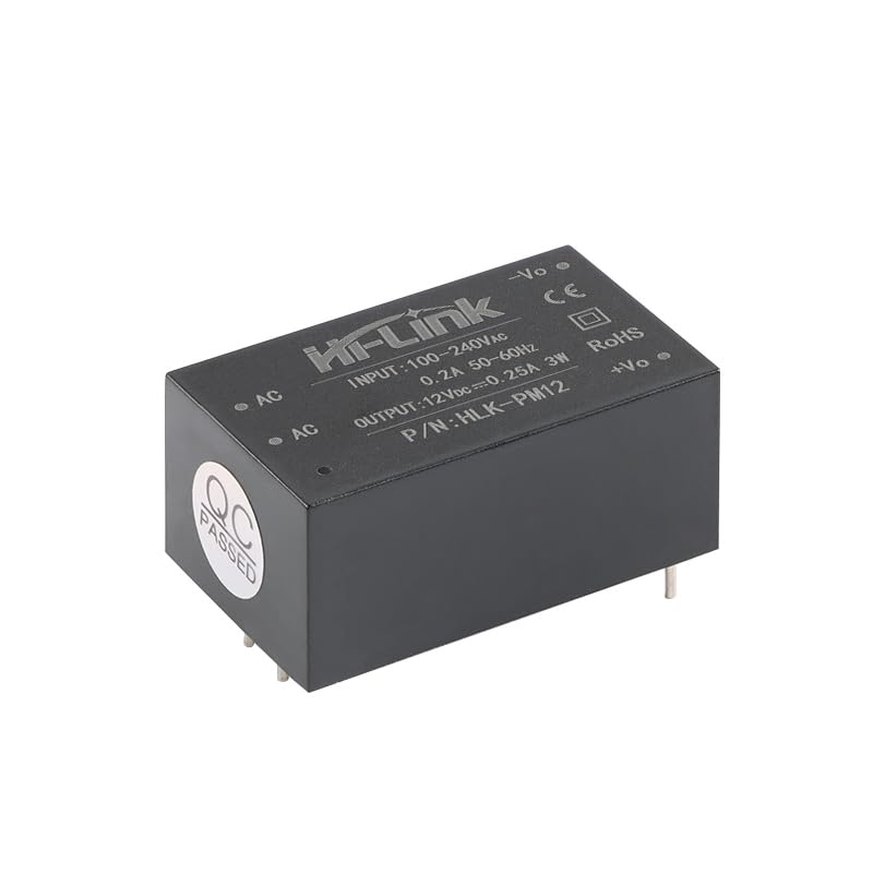AC-DC Isolated Power Module Smart Home Switching Power Module Mini Buck Power Module 220v to 12v HLK-PM12 DC Power Module AC DC Converter 220V to 12V (3PCS) - style: HLK-PM12