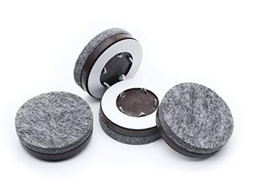 GorillaFelt CB270 Furniture Feet Floor Protectors/Felt Glides (Set of 4) Tap On Felt Furniture Pads Guaranteed to Stay On, 1-1/2 Inch Round Sliders - size: 1-1/2 Inch 4 Pack