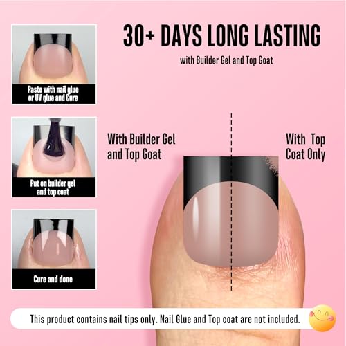 NOVO OVO Halloween Black French Tip Toe Nail Tips Press on,BROWN PINK Sharp Square Pre-Designed Soft Gel False Toenail Extension, Medium Wide Fake Toenails, Full Cover Acrylic for DIY 15 Sizes 240 pc - color: Sharp Square Black French Tip Brown Pink