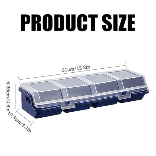 Parts Organizer Box 4 Pack Compartment Hardware Storage Bin Set