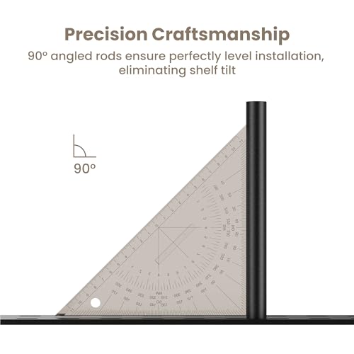 2pcs Floating Shelf Bracket Heavy Duty Decorative Floating Shelf Hardware Black Hidden Shelving Brackets for Wall,Floating Mantel Bracket for Over Fireplace (18X8X1 inch (for 1.5"-2" Thick Shelf)) - size: 18"X8"X1"