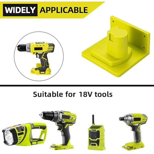 5 Pack Tool Holder Compatible with Ryobi 18V Wall Mount Plastic - size: 5 Pack