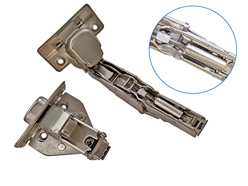 165 Degree Soft Close Cabinet Hinge, Single Pack Lazy Susan Corner Cabinet Hinge for Cabinet Frame to Door Connection, Kitchen Cabinet Hardware - size: 165 degrees
