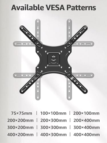 ELIVED Full Motion TV Wall Mount for 26-60" TVs, Max VESA 400x400, 77 lbs. - size: Arm: 16" TV: 26-60"