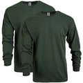 Gildan Adult Heavy Cotton Long Sleeve T-Shirt, Style G5400, 2-Pack - color: Forest Green, size: Small