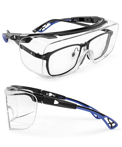 LANON Safety Glasses Over Eyeglasses, ANSI Z87.1 Certified Lenses