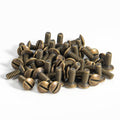 Henne Bery 3/8" Long 6-32 Thread, Oval Head Milled Slot Replacement Wall Plate Screws, 50 Pack, Antique Brass - color: Antique Brass, size: 3/8",50 Pack