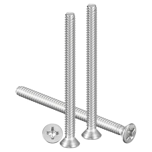METALLIXITY #6-32x1-3/4 Phillips Flat Head Bolts 304 Silver 30Pcs - color: Silver, size: #6-32x1-3/4"