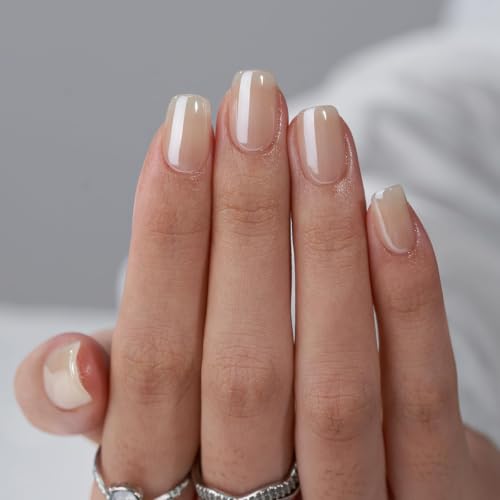 BTArtbox Press On Nails, Cream Soda, Short Square, Brown Chrome, 32Ct - color: A1-Cream Soda