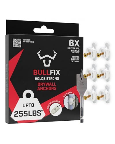 Bullfix Universal Plasterboard Fixings Heavy Duty - 6 Pack - size: 6 Pack