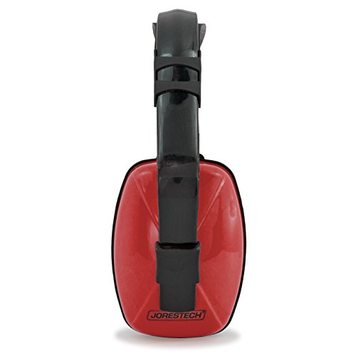 JORESTECH Safety Earmuffs Red Hearing and Ear Sound Suppression Adjustable Headband Lightweight Protection for Construction Sleeping Studying NRR 23dB EM-503 - color: Red