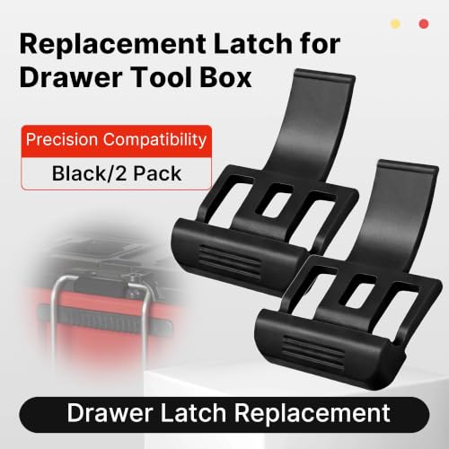2 Pack Replacement Latch Compatible with Drawer Tool Box – Precision Compatibility, Black - color: Black 2 Pack