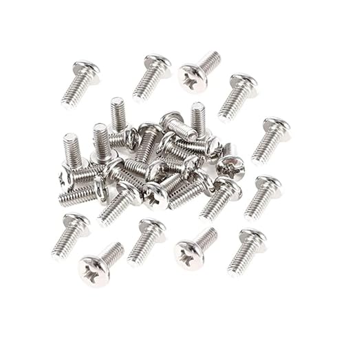 60 PCS Stainless Steel VESA TV LCD Monitor Mounting Phillips Head Screws M4 x 8mm - size: M4x8 - Silver 60pcs