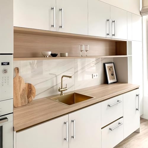 10 Pack Brushed Satin Nickel Cabinet Pulls 5 Inch(128mm) Kitchen Cabinet Handles Cabinet Hardware for Drawer Pulls - color: Brushed Satin Nickel, size: 5" Hole Center