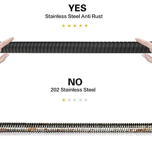 RUMOSE 69 inches Extra Long Shower Hose, Black - color: Black, size: 69"