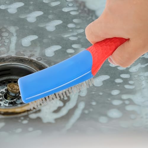 Stainless Steel Wire Brush, Ergonomic Plastic Handle, Perfect for Removing Rust, Sludge, Dirt, and Paint, deep Cleaning