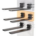 HOZE Sturdy Heavy Duty Shelf Bracket 8-Inch Set of 6, Perfect for Floating Shelves, Made from 1/5" Thick Metal in Matte Black Finish - size: 8 Inch, style: 6 Pack