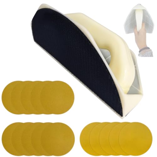 Right Angle Sanding Tool Hands Drywall Corner Sander Hook & Loop Discs - size: Right Angle Sanding Tool Set