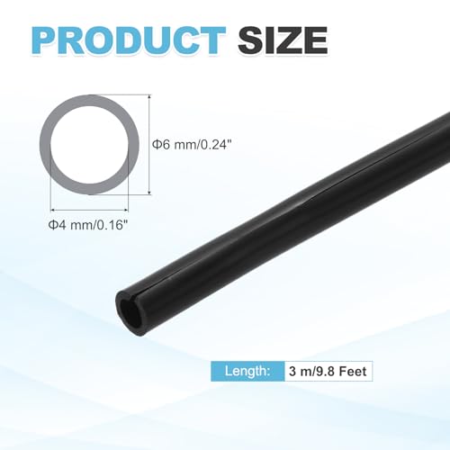 MECCANIXITY 3 m Split Silicone Cable Sleeve Tubing, ID 4mm Black Split Silicone Tube Cord Organizer Wire Shielding Sheathing Wrap for USB Charge Power Cord Audio Video Cable - color: Black, size: 4mm*3m
