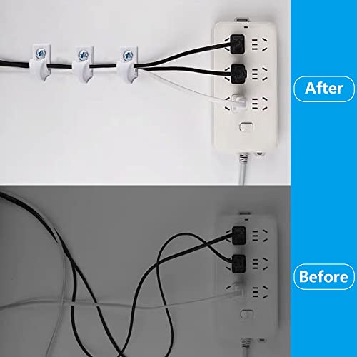 60 Pcs White Down Wall Clips, Wire Shelf Brackets Closet Support Brackets - color: 60 PCS