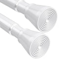 2 Pack White Tension Curtain Rod for Windows 28 to 48 Inch - color: White 2 Pack, size: 28-48"