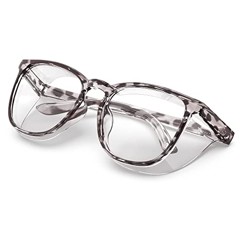 MORK&SUKY Safety Glasses, Stylish Goggles With No Fog Lense, Alternatives To Regular Protective Eyewear For Lab and Nursing. - color: Leopard