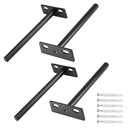 Luomorgo 5 Inch Floating Shelf Bracket, 4 Pcs, Black Blind Shelf Support - size: 5 Inch-Black