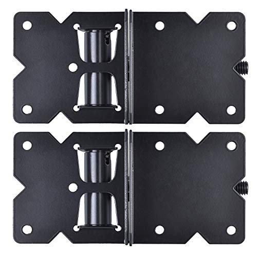 Self Closing Gate Hinges Heavy Duty, 90 Degree Adjustable, 2 Pcs - color: Black(1pcs)