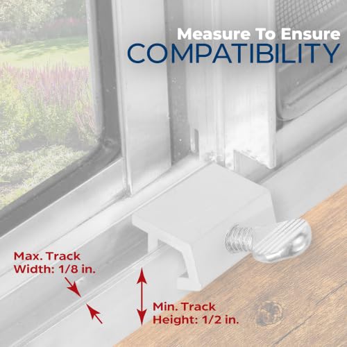 Prime-Line Sliding Window Security Lock, White, 1/8 in. Rail, 4 Pack - color: White