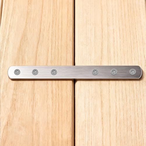 SOUJAP 20 PCS 7.7 inch Straight Flat Brackets, Stainless Steel Flat Mending Plates, Long Joining Bracket with Screws for Wood, Shelves, Furniture