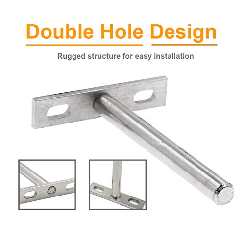 Luomorgo 4 Inch Floating Shelf Bracket, 4 Pcs Blind Shelf Bracket - size: 4 Inch