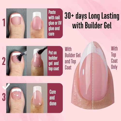 NOVO OVO French Tip Matching Press on Nail tips set, BERRY PINK Square Finger and Square Round Toe Nail Tips kit, Soft Gel Nail Extension, Pre-applied Tip Primer & Matte Base Coat x 15 Sizes 360 pcs - color: Berry Pink Hand and Foot Set