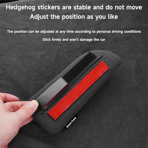 Alcantane Elbow Rest: Memory Foam Support for Car Legs and Knee, Anti-Fatigue - color: black right hand pad