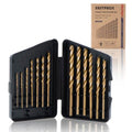 13Pcs M35 Cobalt Drill Bit Set, 1/16 inch-1/4 inch,Twist Jobber Drill Bit Kit for Stainless Steel, Hard Metal and Wood Plastic with Indexed Case - size: 13Pcs Cobalt Drill