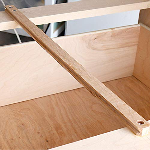 Wax Coated 18-Inch Drawer Slides - Undermount Bottom Mount Wooden Center Guide Track, Replacement Rail for Dresser Cabinet Drawer Repair, Single Pack - size: 18Inch-1pc