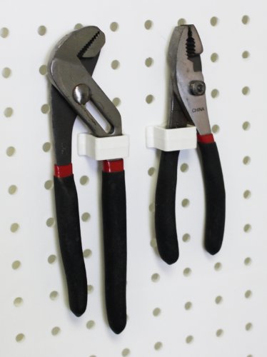 WallPeg Pegboard Panel and Accessory Kit – 3 Count Large White Peg Board Panels with 36 Self-Locking FlexLock Peg Hooks for Home, Garage, Tool Storage