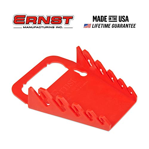 Ernst Manufacturing Gripper Wrench Organizer, 5 Tool, Red - color: Red, size: 5 Tool, style: Standard