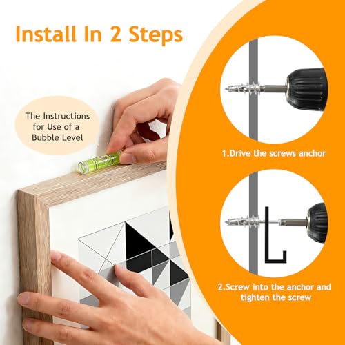 KURUI Heavy Duty Metal Drywall Anchors, Self-Drilling Anchor & Screw Kit