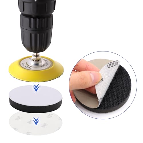 6 Pack 3 Inch Interface Pads - Foam Sanding Pads for Orbital Sander - size: 3 inch - 6 Pack