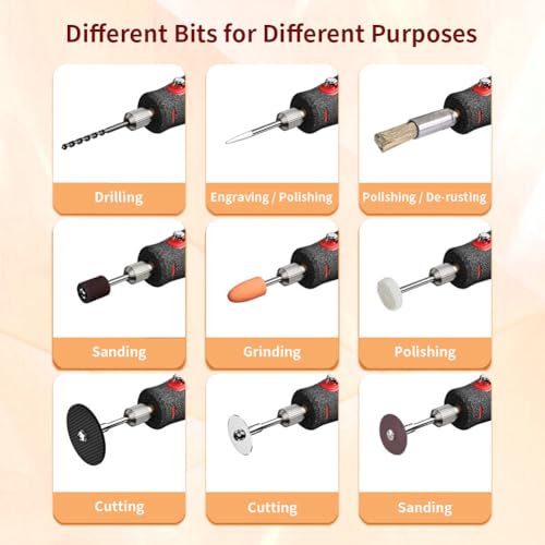 Corded Rotary Tool Electric Detail Sander Small Grinder Pen Kit