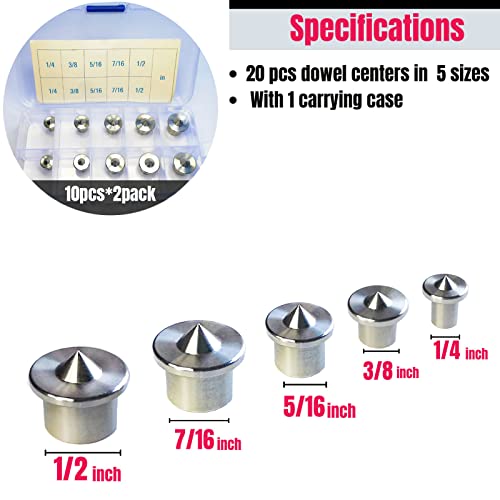 Stainless Steel Dowel Centering Pins, Hole Drilling Alignment Tool