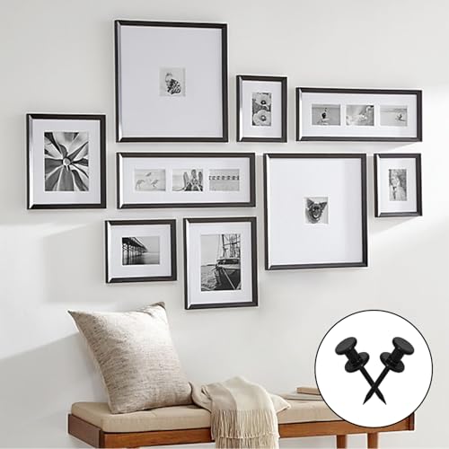FUZANWJ 50Pcs Double Headed Picture Hanging Nails, Picture Hangers, 50pcs