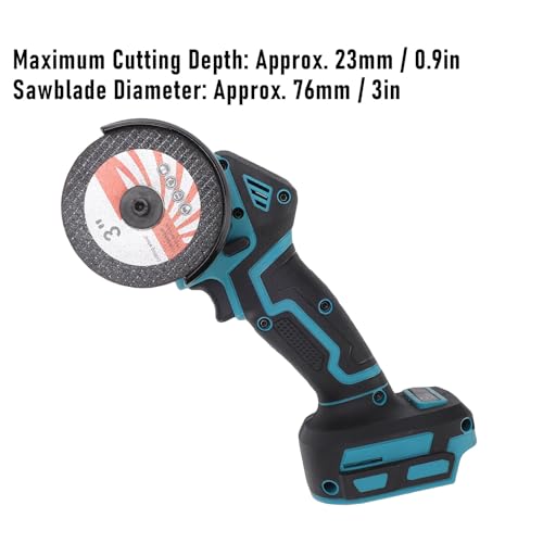 Cordless Mini Circular Saw, 19000 RPM Compact Circular Saw with 3 Inch Sawblades, Dust Cover and Non Slip Handle, for Woodworking Metal Cutting and Home Repair