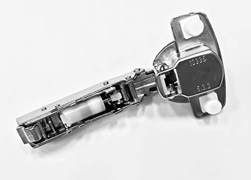 Hettich Euro 110 Soft Close Full Overlay Hinge & 0 mm Face Frame Plate Combo (Hinge w/0mm Plate) - size: 110 Degree Hinge w/0mm Plate