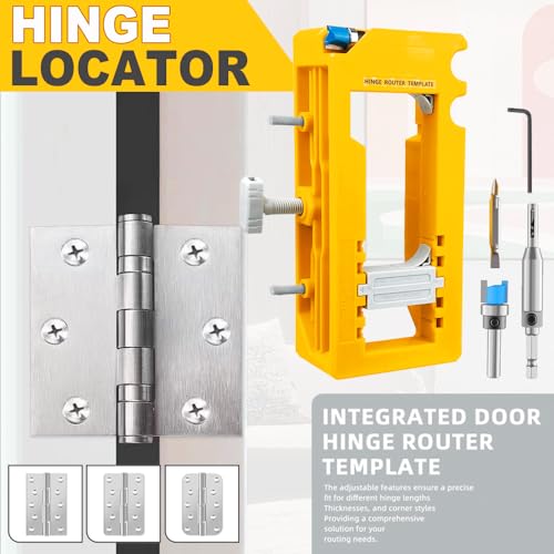 Door Hinge Jig, Door Lock Installation Kit with Door Latch Mortise Tool (D) - size: D
