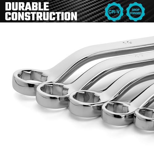 DURATECH 7-Piece Anti-slip Offset Box Wrench Set, Metric, 6-19mm