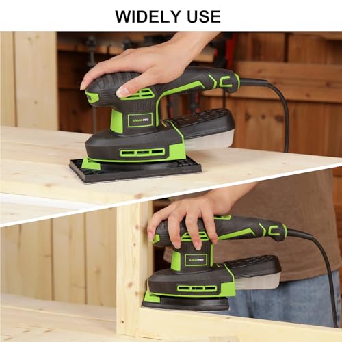 GALAX PRO 2-in-1 Cordled Sheet/Detail Sander 250W, 12 Pcs Sandpapers - style: Corded 2-in-1 Sheet Sanders/Detail Sanders